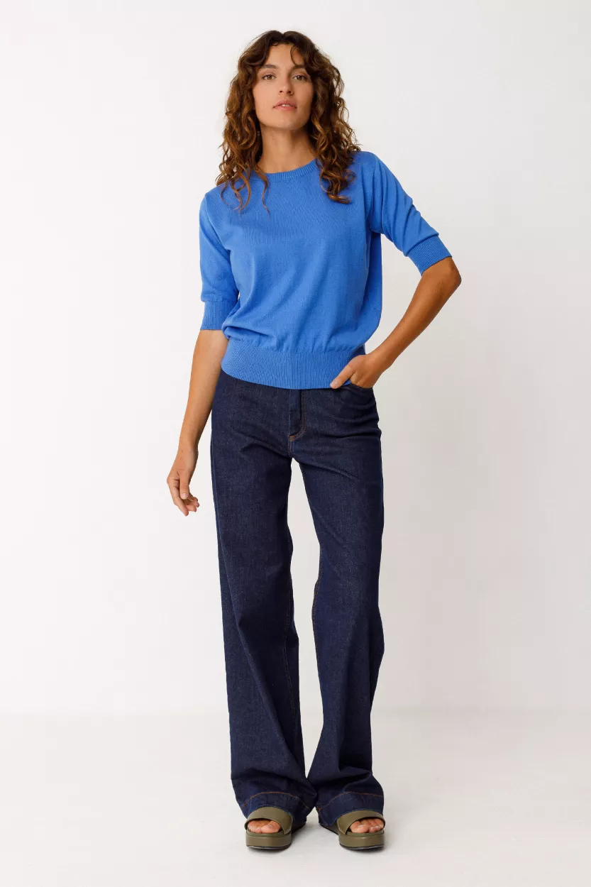 Pull MUIKE-GOTS bleu – vue 3