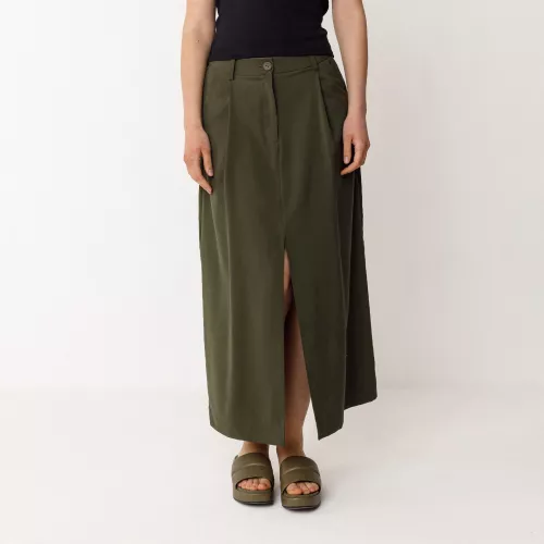 Jupe MAORA vert kaki foncé