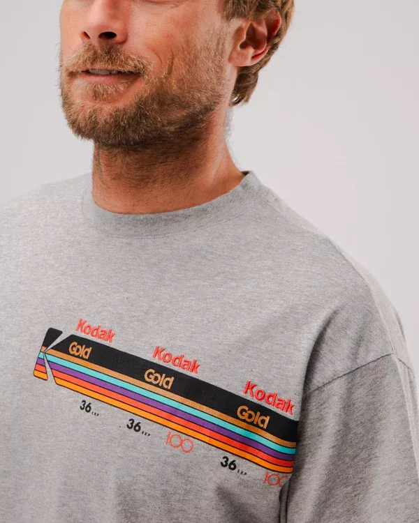 T-shirt KODAK GOLD oversize gris – vue 2