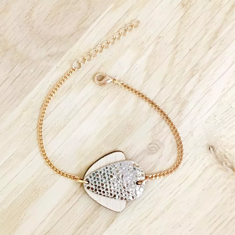 Bracelet MAGNOLIA Choco – vue 2