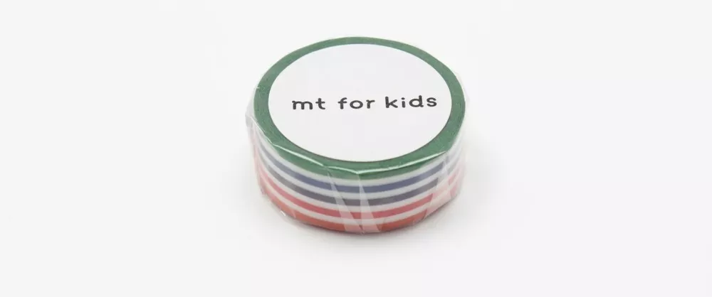 Rouleau 15mm x 7m KIDS Motif Lignes Multicolores / colorful border – vue 3