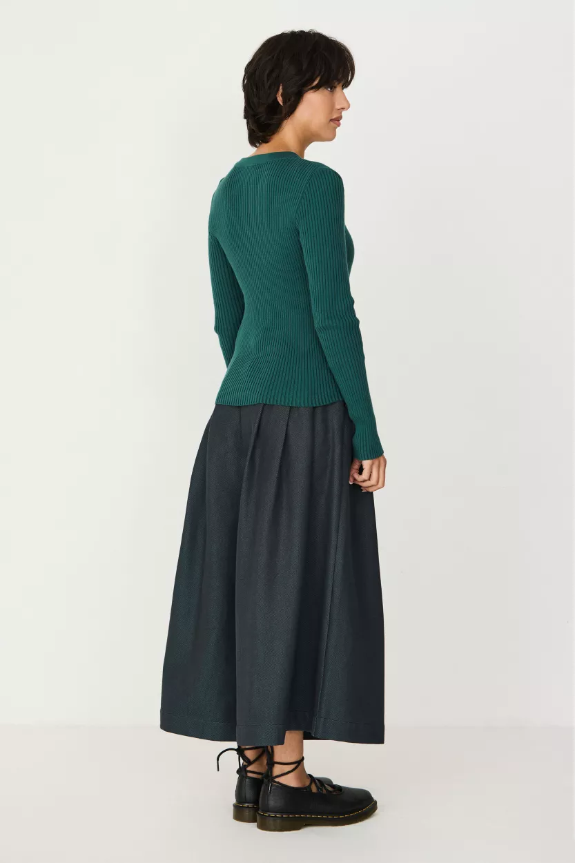 Gilet EKILORE-GOTS vert – vue 3