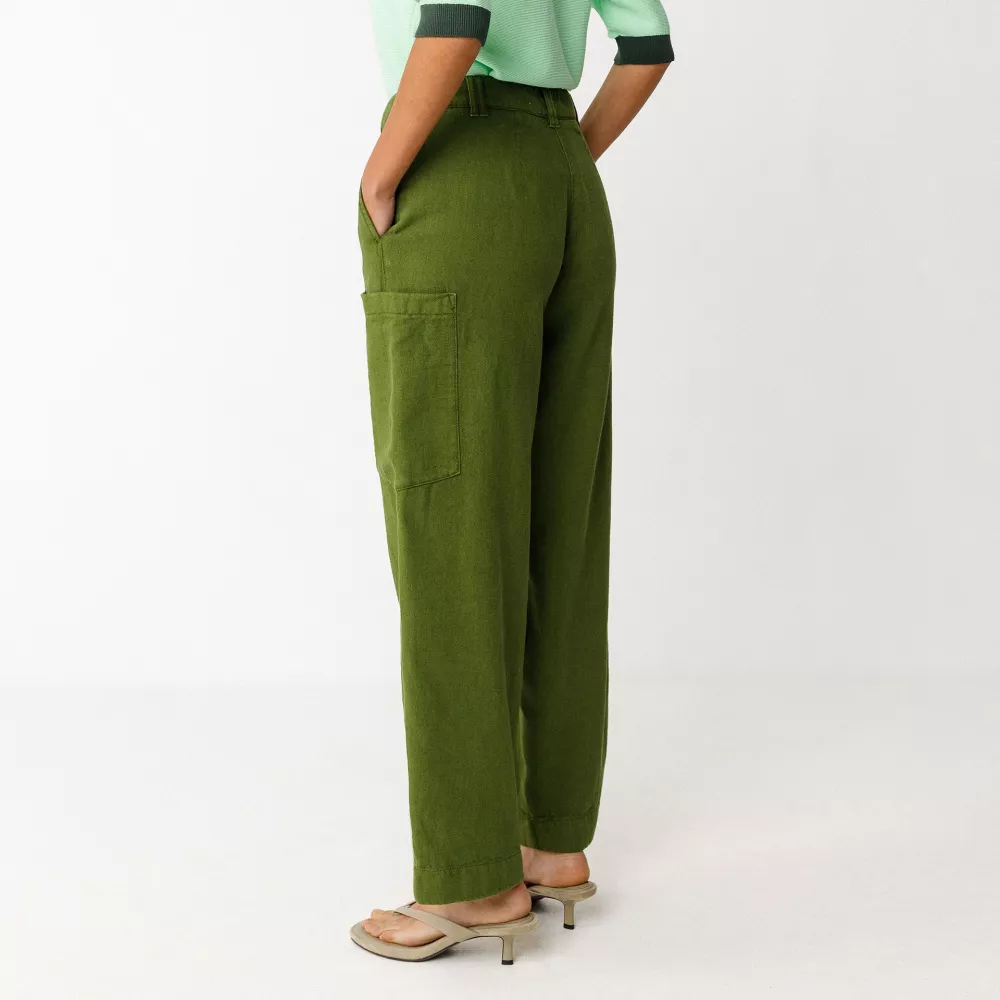 Pantalon METXE vert avocat – vue 3