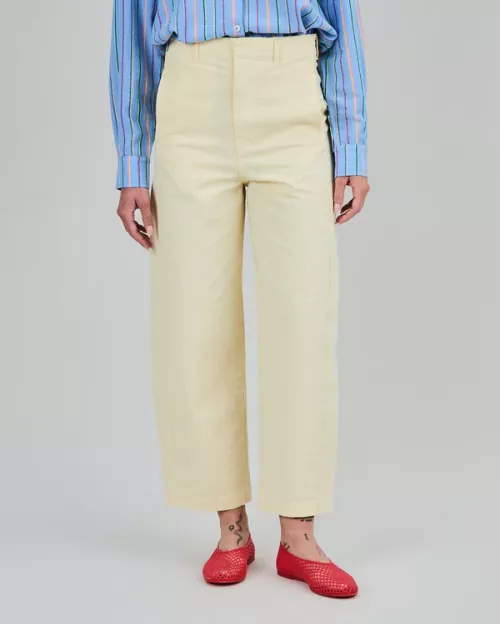 Pantalon BARREL jaune pastel