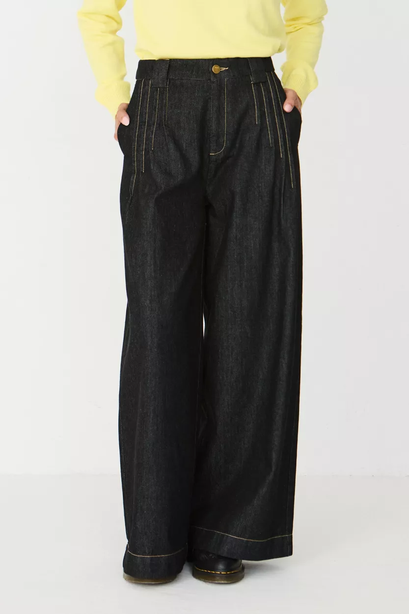 Pantalon AMALUR-GOTS jean noir