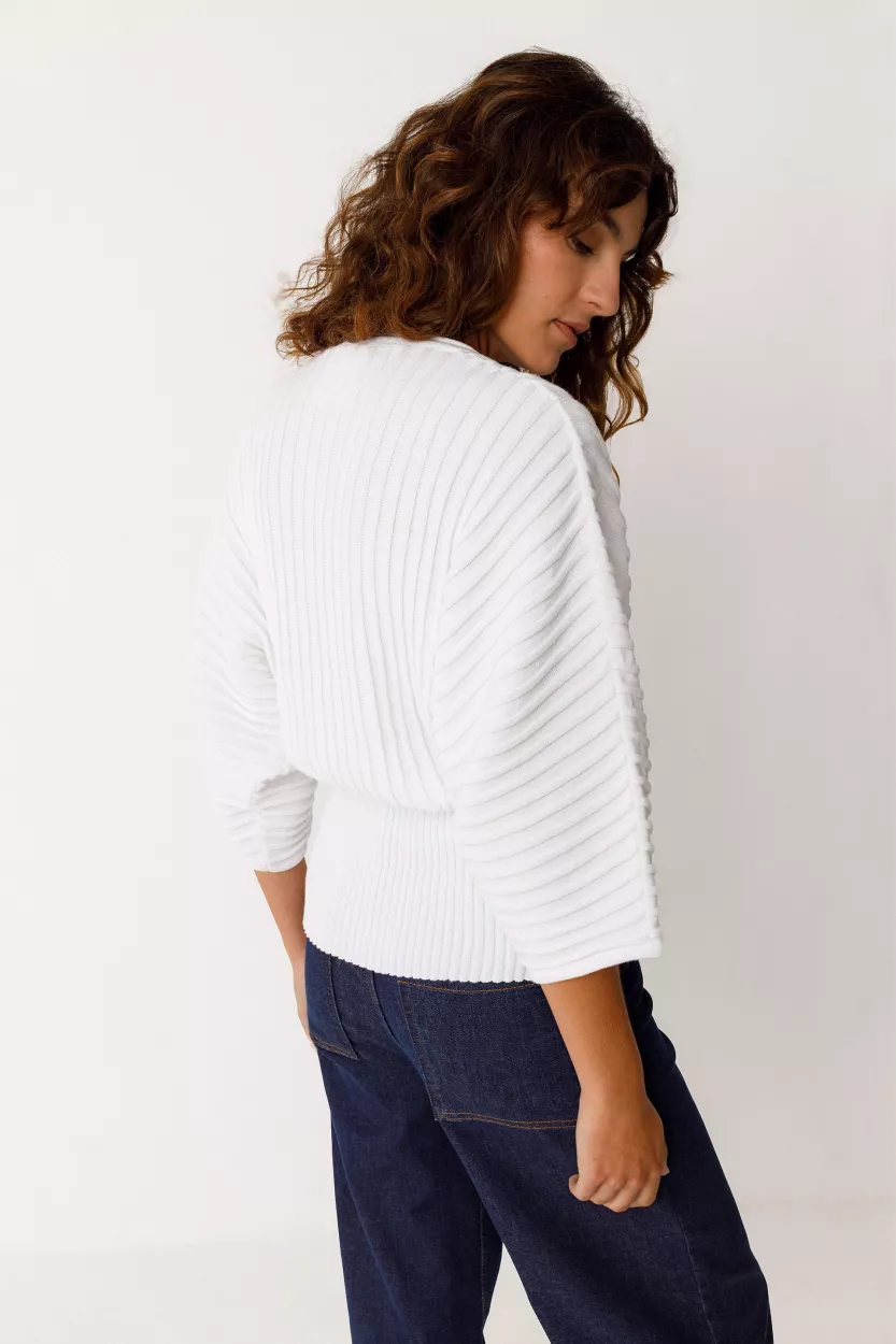Pull DUNA-GOTS blanc – vue 3