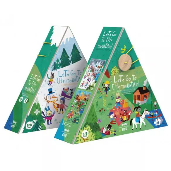 Puzzle LET'S GO TO THE MOUNTAIN, 36 pièces, réversible