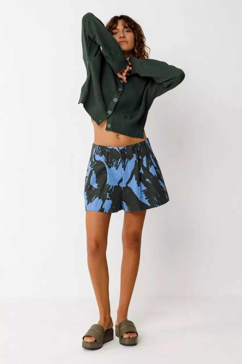 Gilet court BELENE-GOTS vert kaki foncé – vue 3
