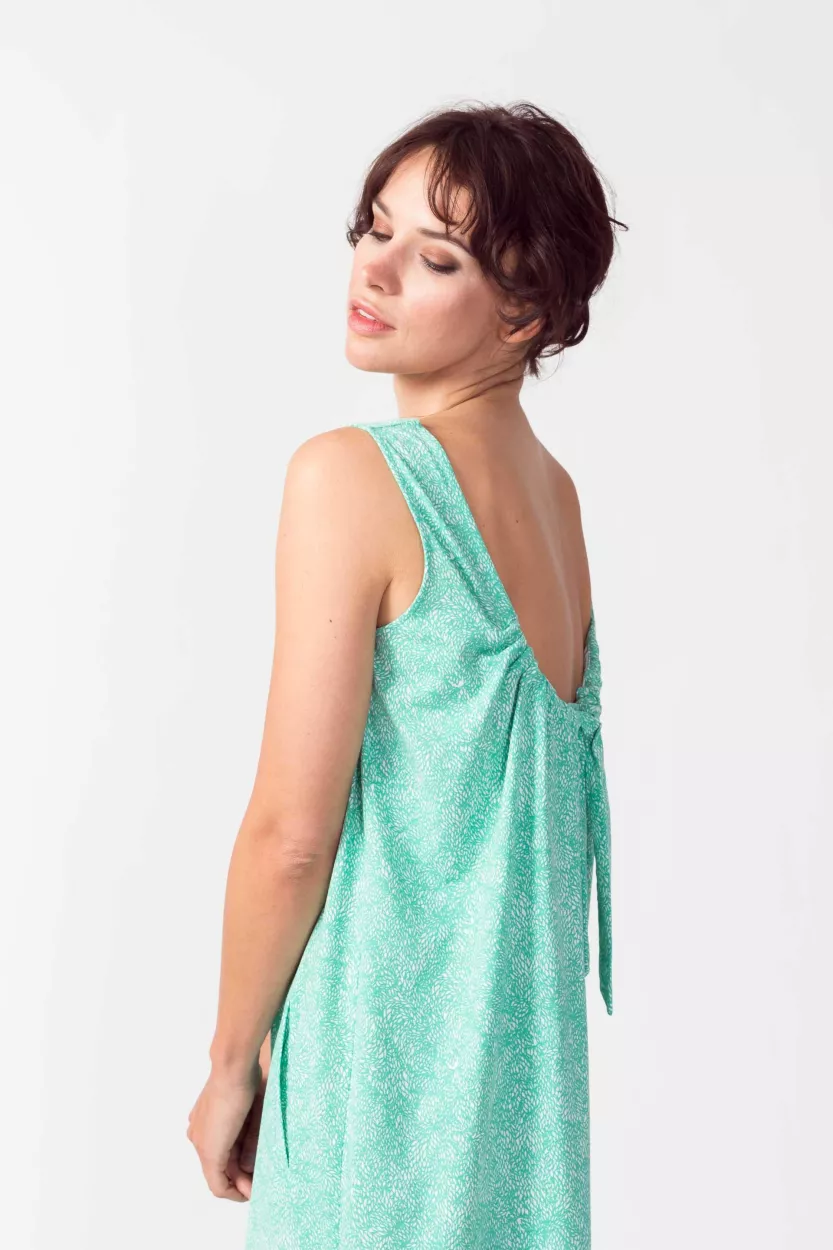 Robe AIZANE impimé floral vert – vue 3