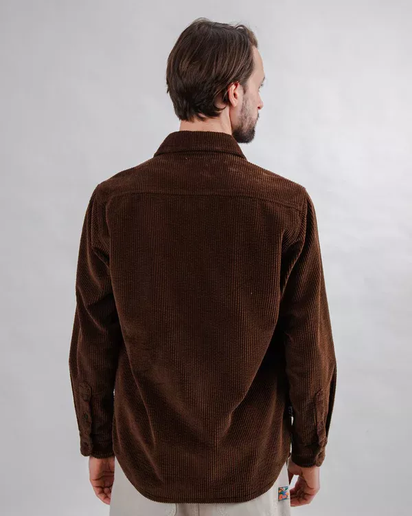 Surchemise en velours côtelé Chocolat – vue 4