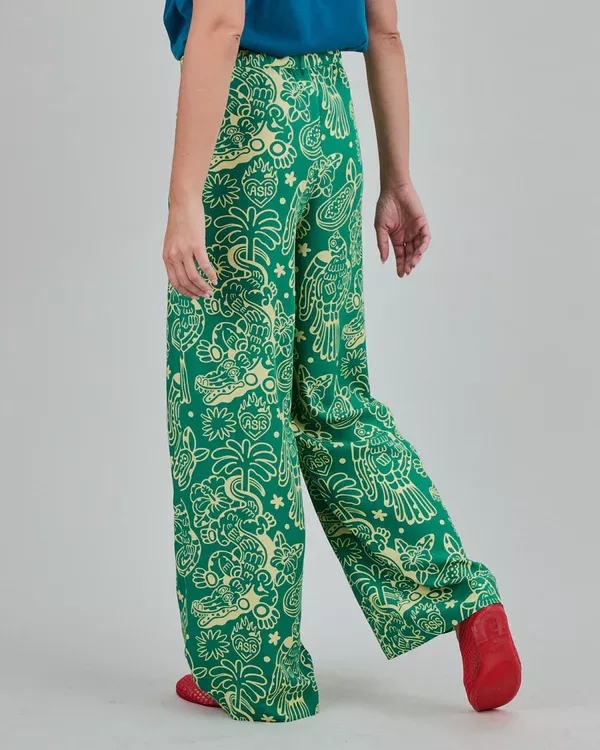 Pantalon ASIS PERCALES CROCODYLUS vert – vue 4
