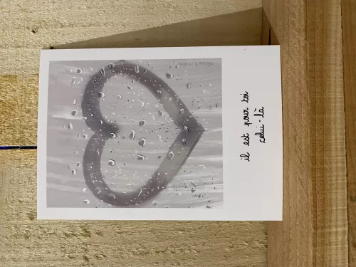 Carte postale Cœur embué