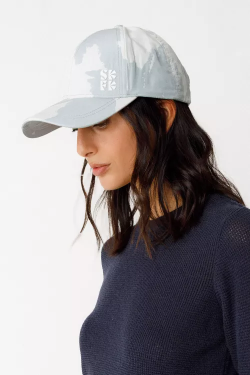 Casquette NARA motif Camo blanc et gris clair