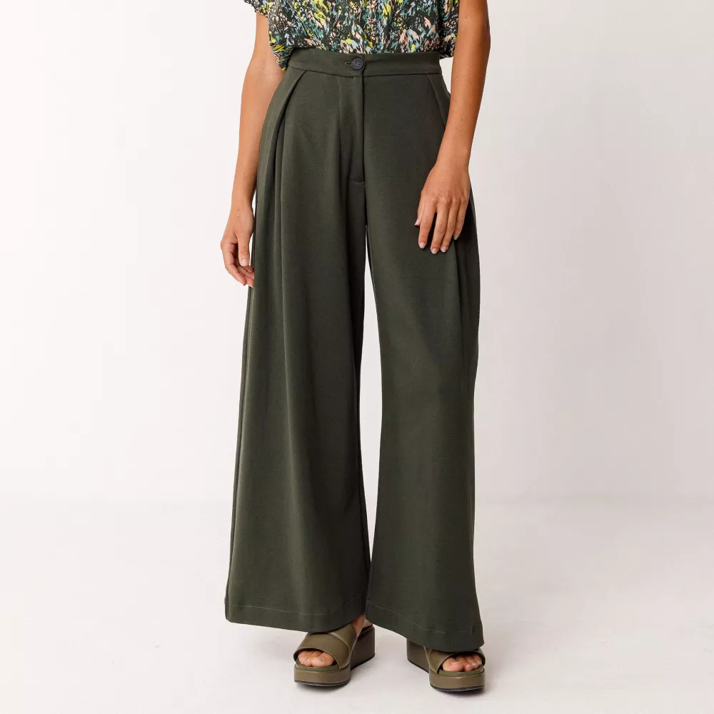 Pantalon MOIRA-GOTS vert kaki foncé