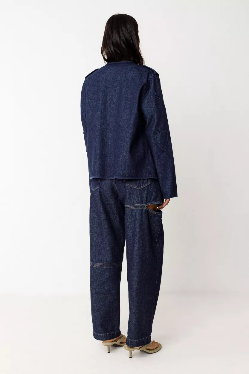 Veste AIKU jean foncé – vue 3