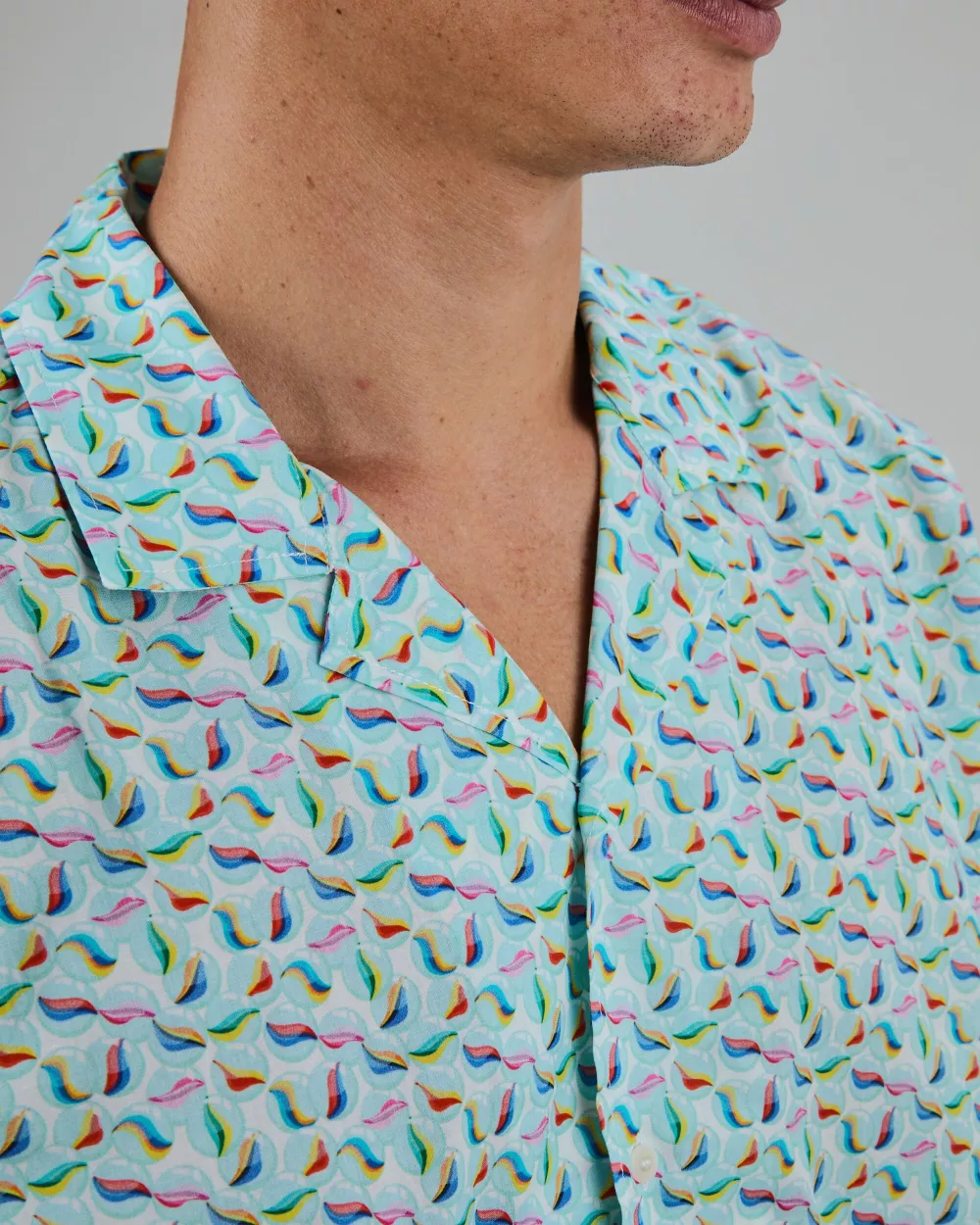 Chemise Homme Aloha MARBLES bleue – vue 4