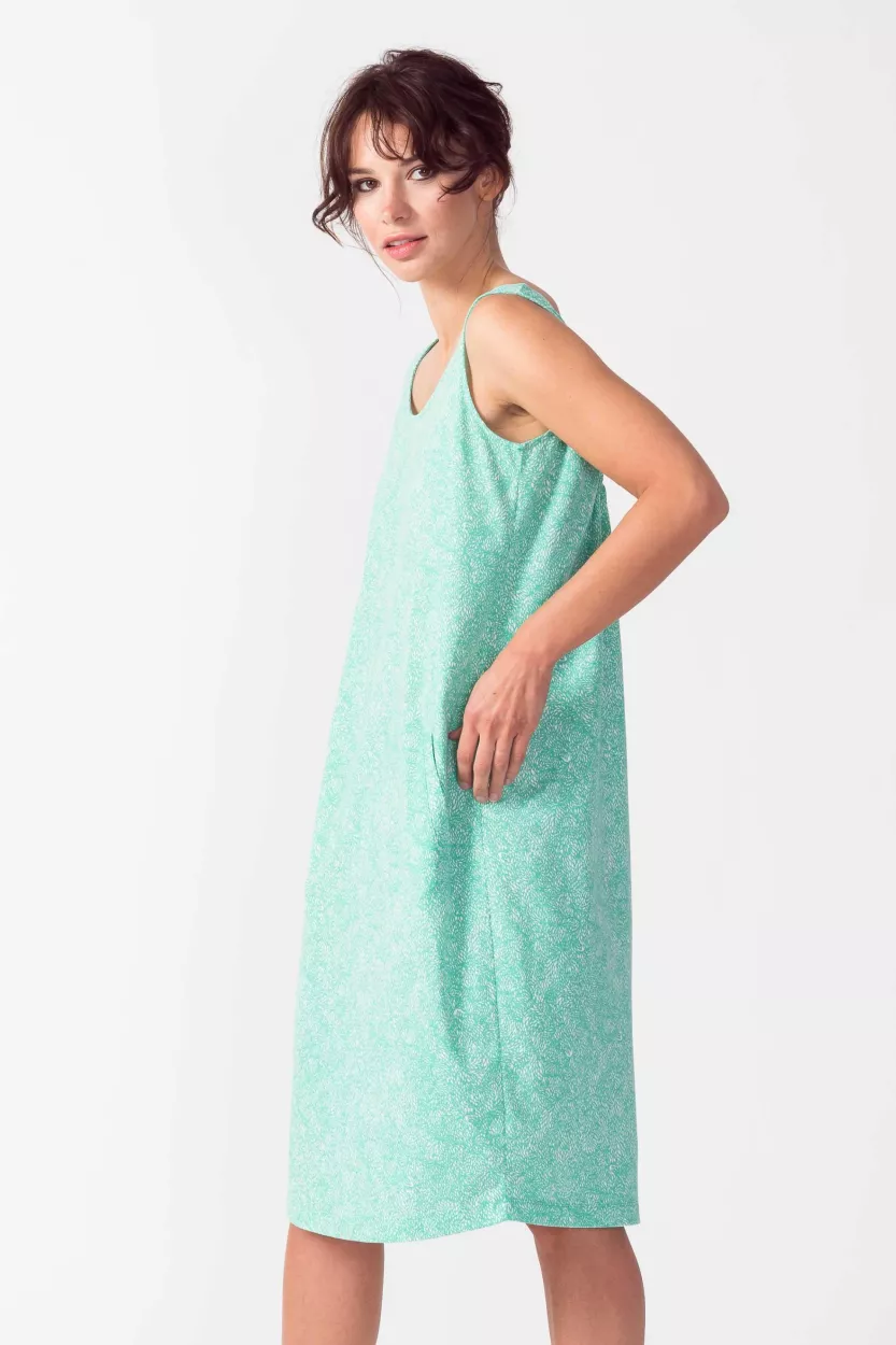 Robe AIZANE impimé floral vert – vue 5