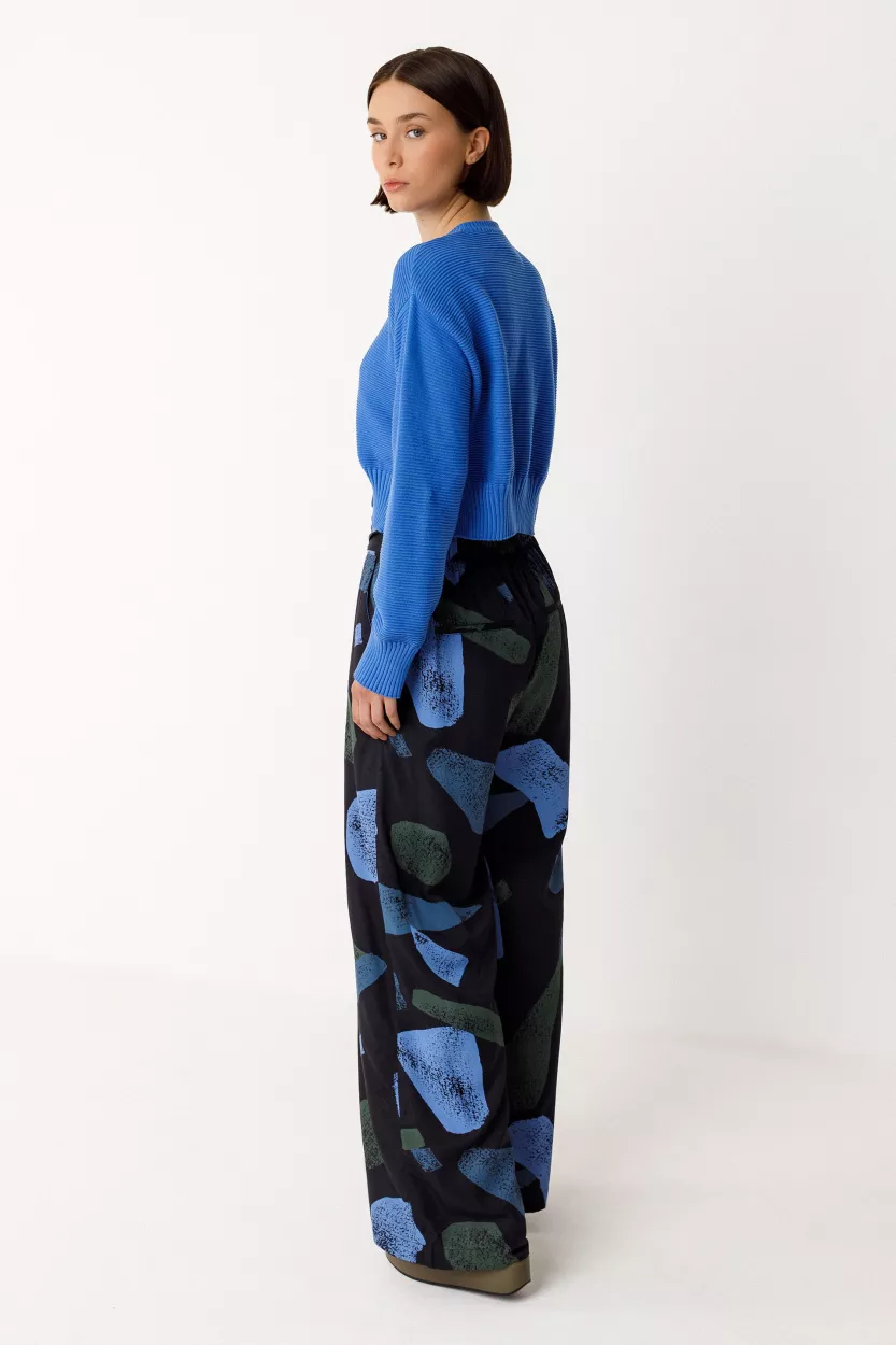 Gilet court BELENE-GOTS bleu – vue 4