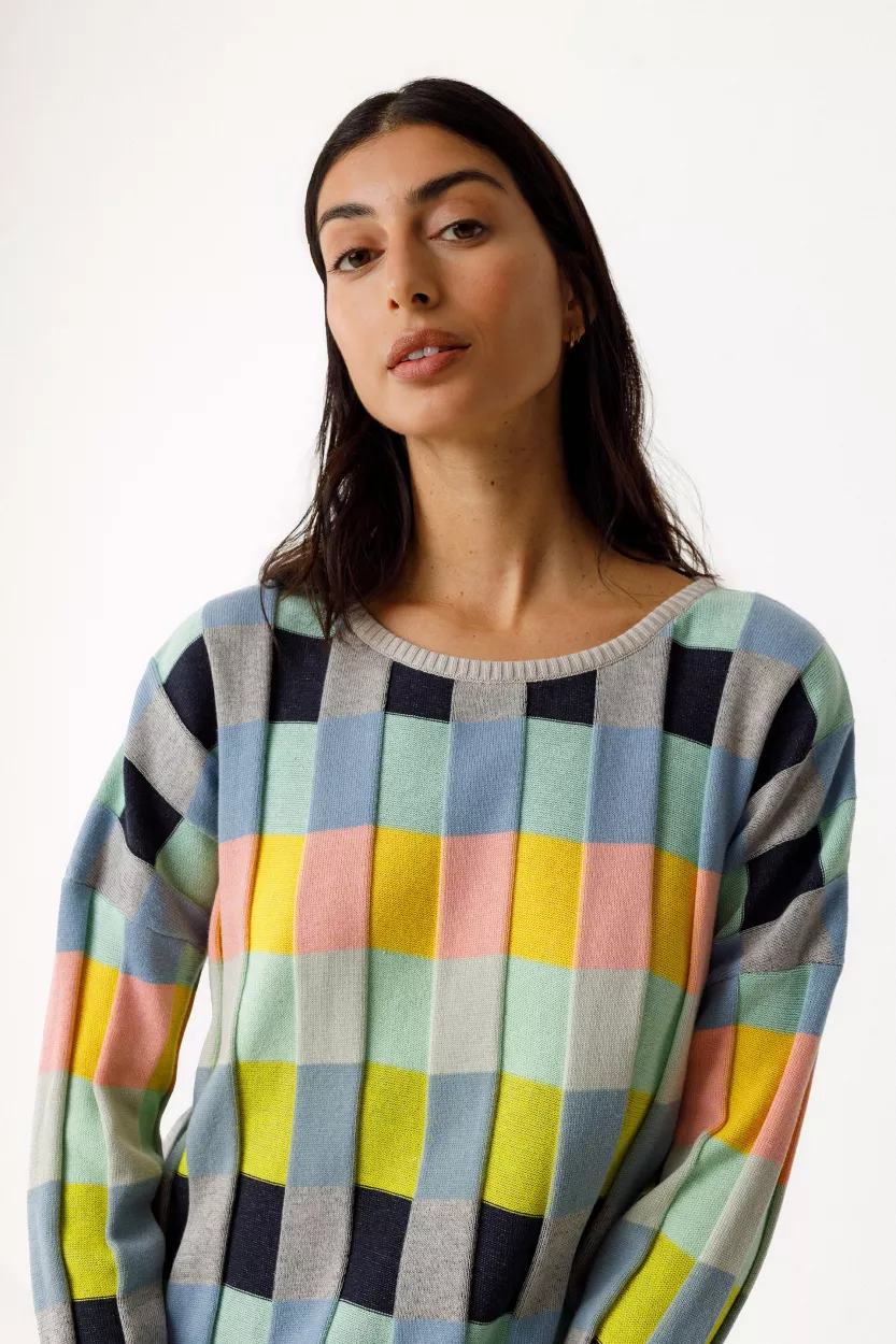 Pull BITA-GOTS multicolore marine
