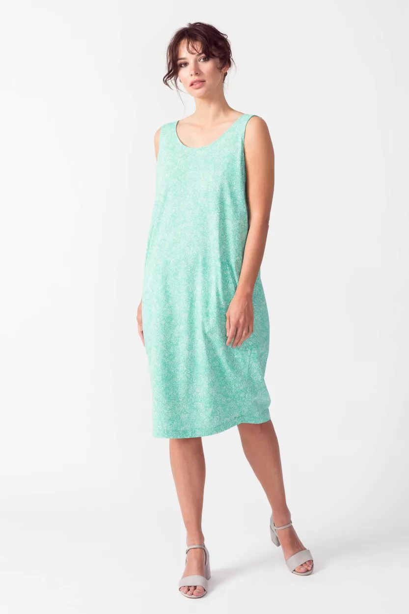 Robe AIZANE impimé floral vert – vue 4