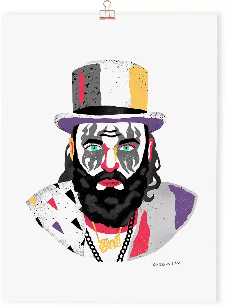 Portrait Hank Von Hell - TURBONEGRO - Antoine Corbineau 30x40 cm  – vue 3