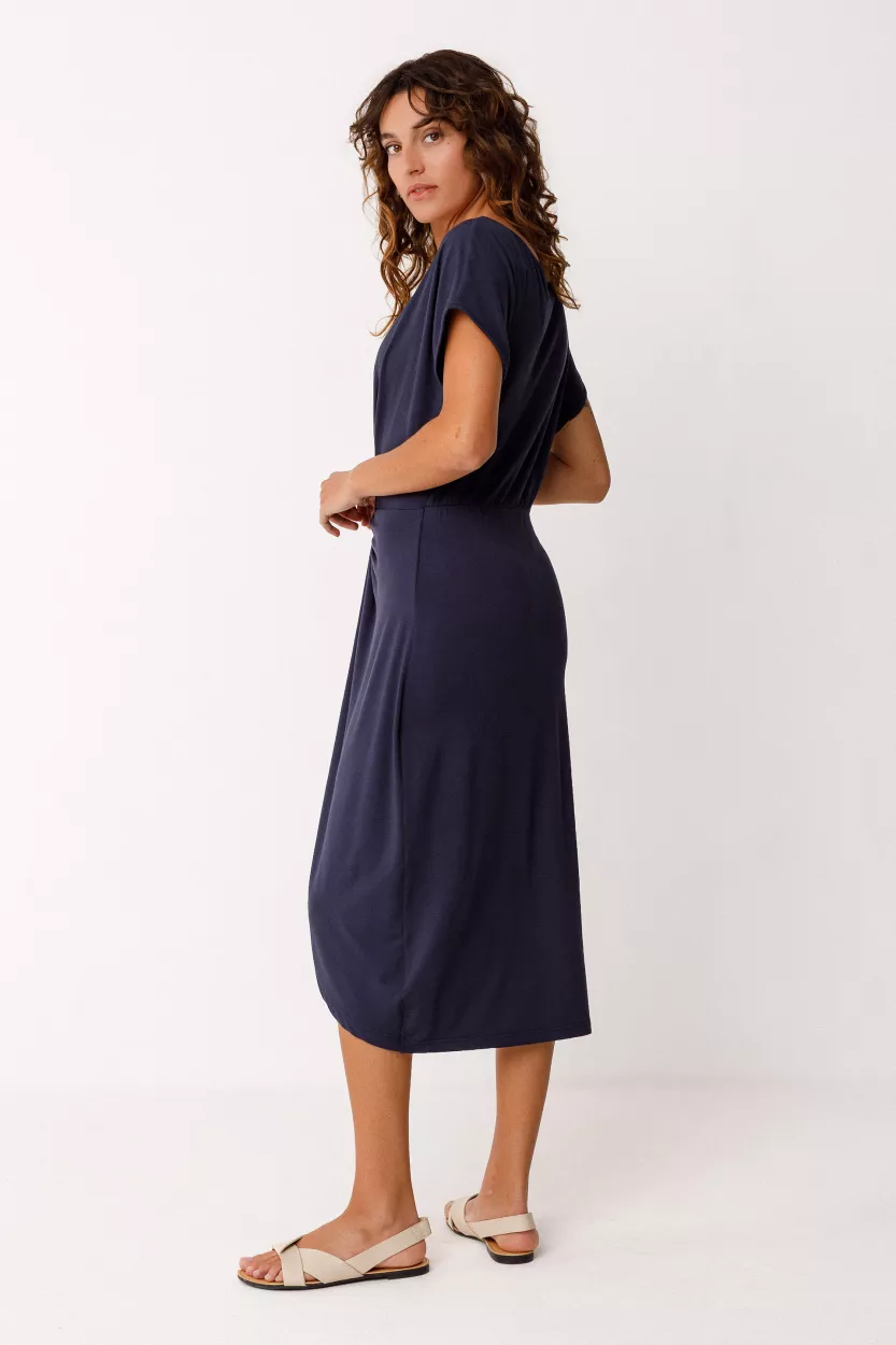 Robe AMADE bleu marine – vue 3