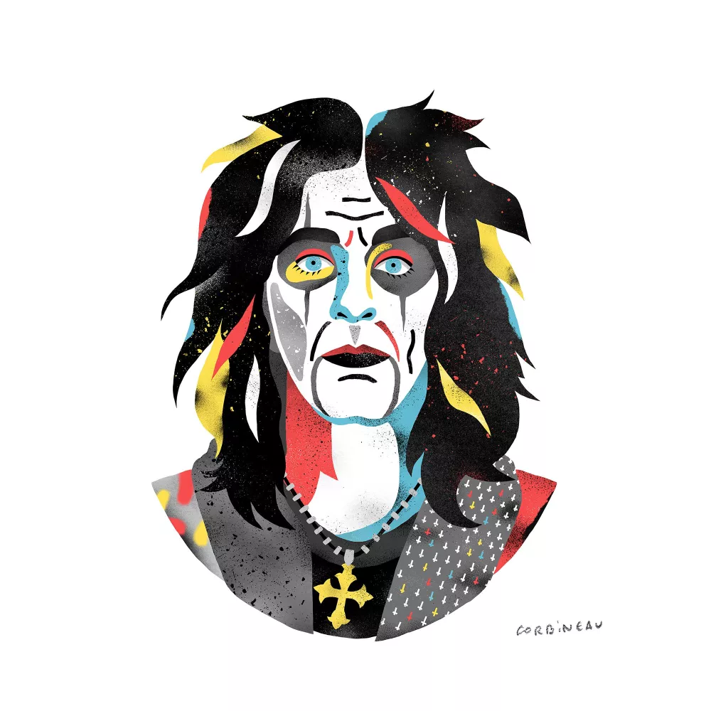 Portrait ALICE COOPER - Antoine Corbineau 30x40 cm
