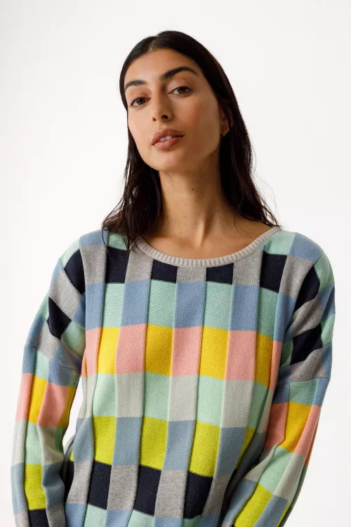 Pull BITA-GOTS multicolore marine