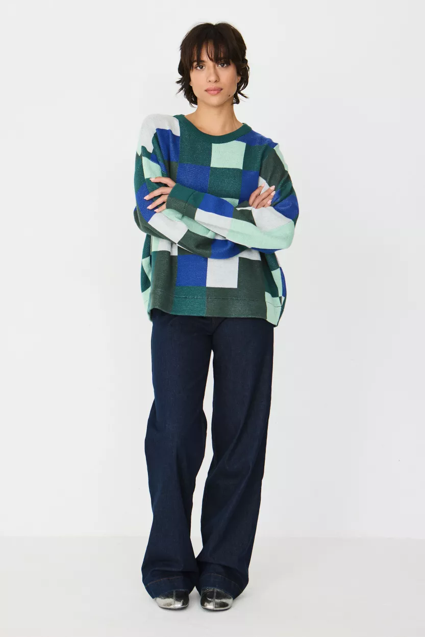 Pull MAULE-GOTS motif Big Pix vert foncé – vue 2