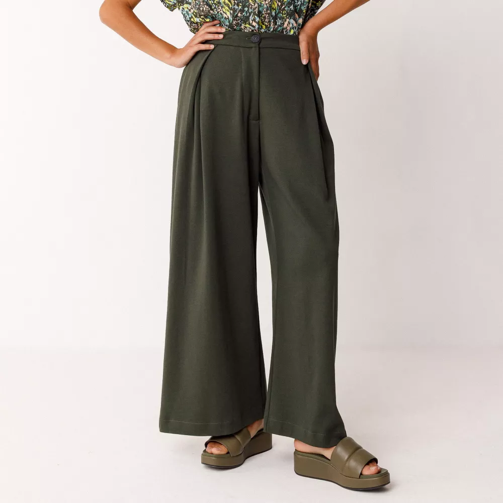 Pantalon MOIRA-GOTS vert kaki foncé – vue 4