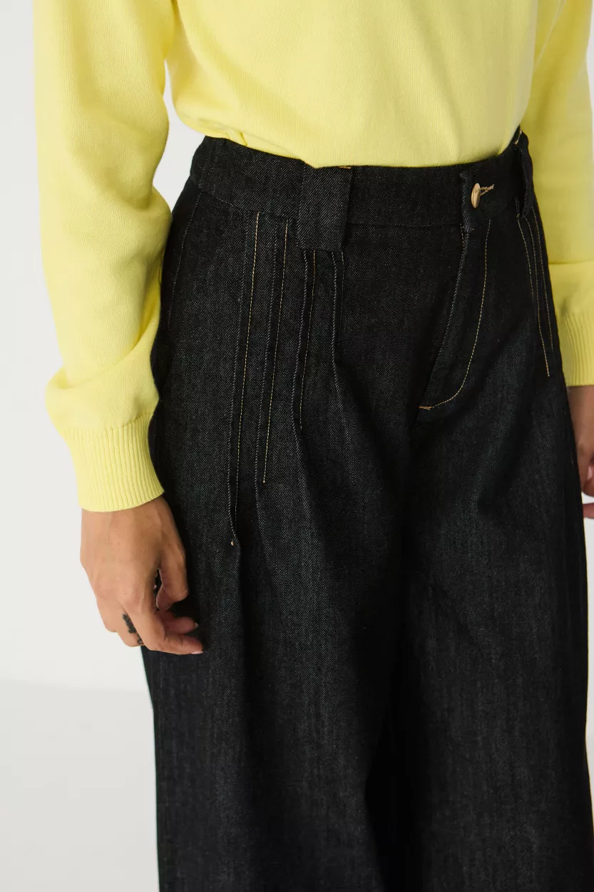Pantalon AMALUR-GOTS jean noir – vue 2