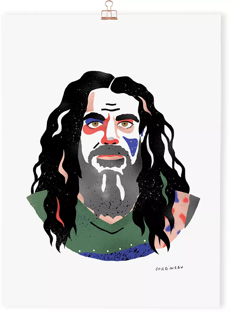 Portrait Tom Araya - SLAYER - Antoine Corbineau 30x40 cm – vue 3