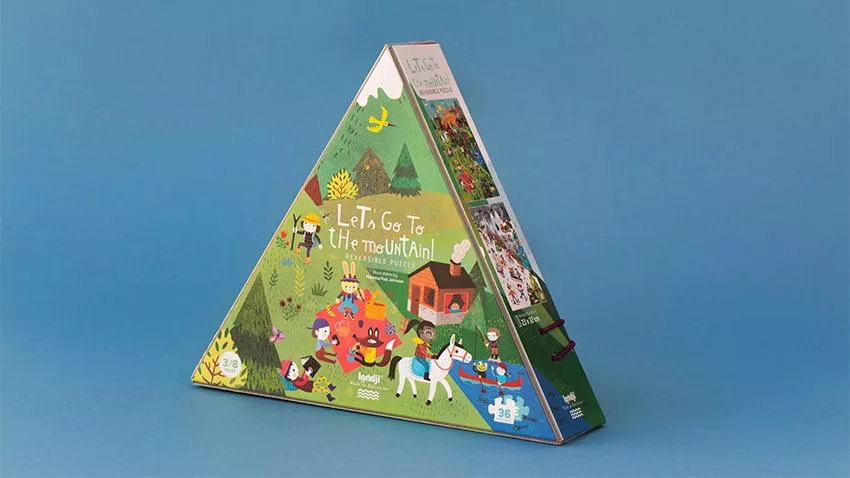 Puzzle LET'S GO TO THE MOUNTAIN, 36 pièces, réversible – vue 9