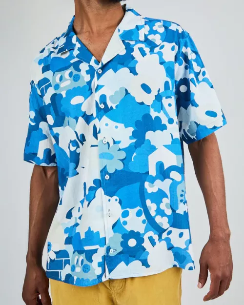 Chemise Homme Aloha GECO FRIENDS bleue