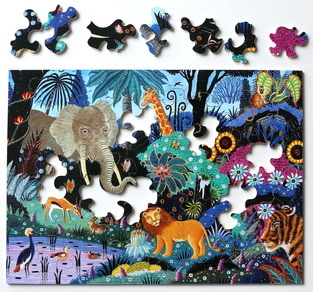 Puzzle en bois NUIT DANS LA JUNGLE 50 pièces – vue 2