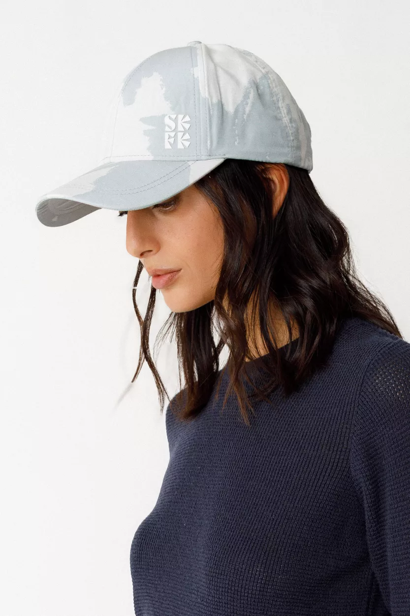 Casquette NARA motif Camo blanc et gris clair