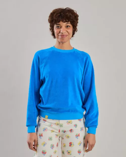 Sweat-shirt raglan TERRY bleu