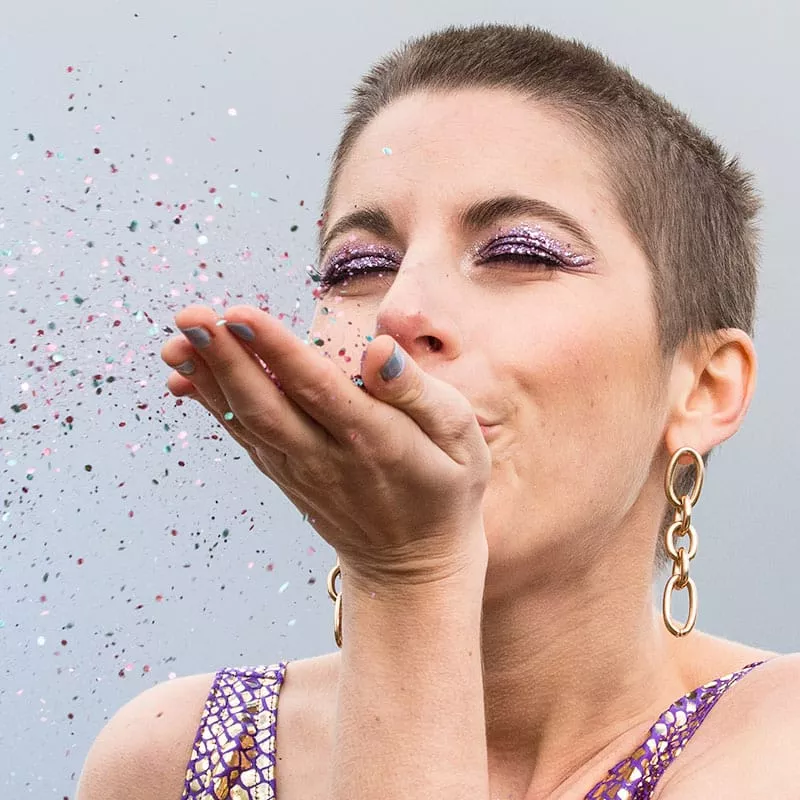 Paillettes biodégradables SPARKLE V2 Pluie Violette – vue 5