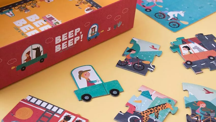 Puzzle BEEP BEEP!, 48 pièces – vue 3