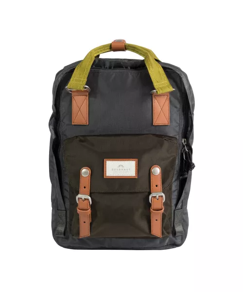 Sac à dos MACAROON GLOSSY BLOCKING SERIES Charcoal x Olive