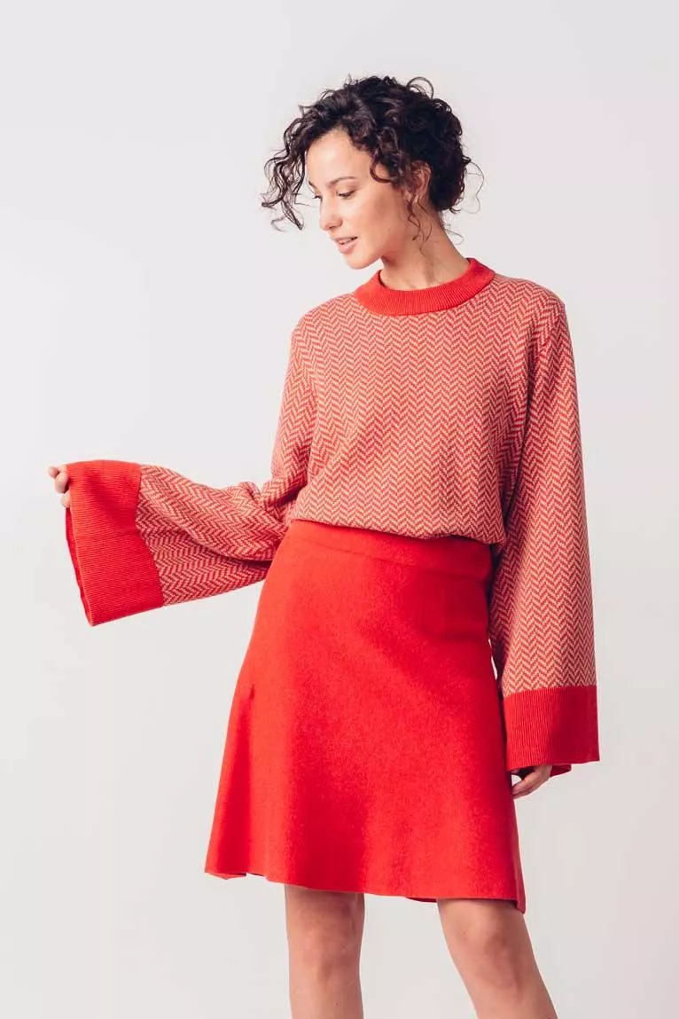 Jupe TIRTSA rouge – vue 5