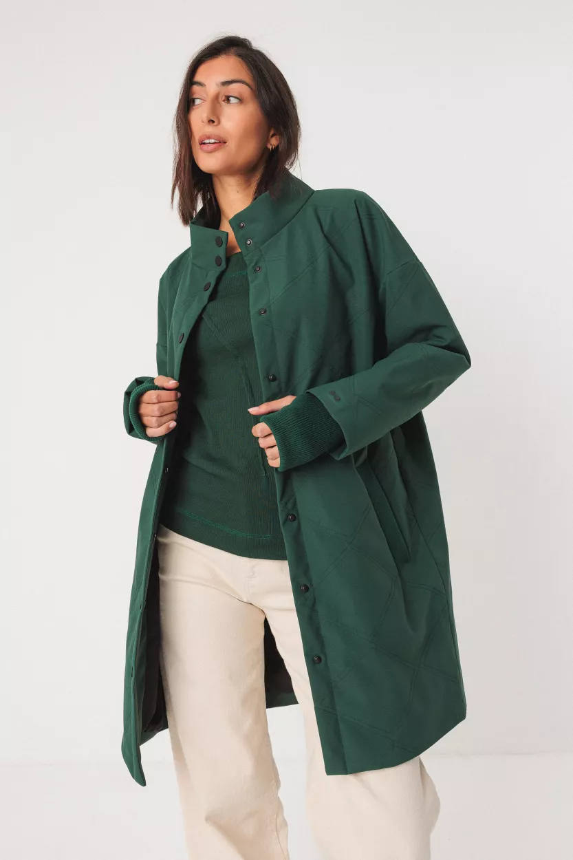 Manteau BRIGITAvert foncé – vue 2