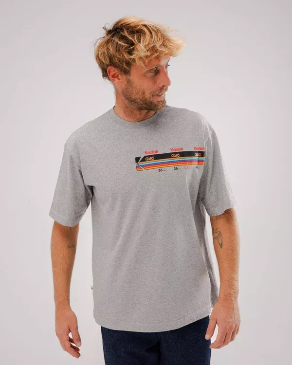 T-shirt KODAK GOLD oversize gris