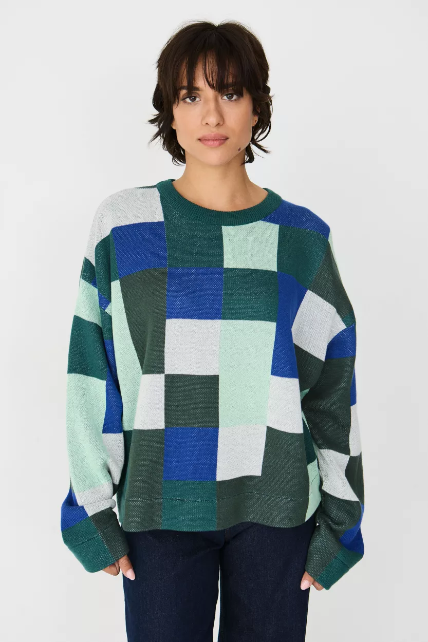 Pull MAULE-GOTS motif Big Pix vert foncé