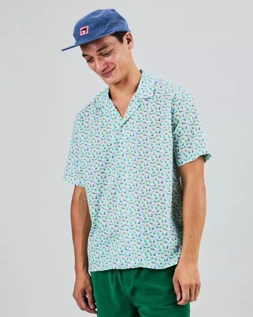 Chemise Homme Aloha MARBLES bleue