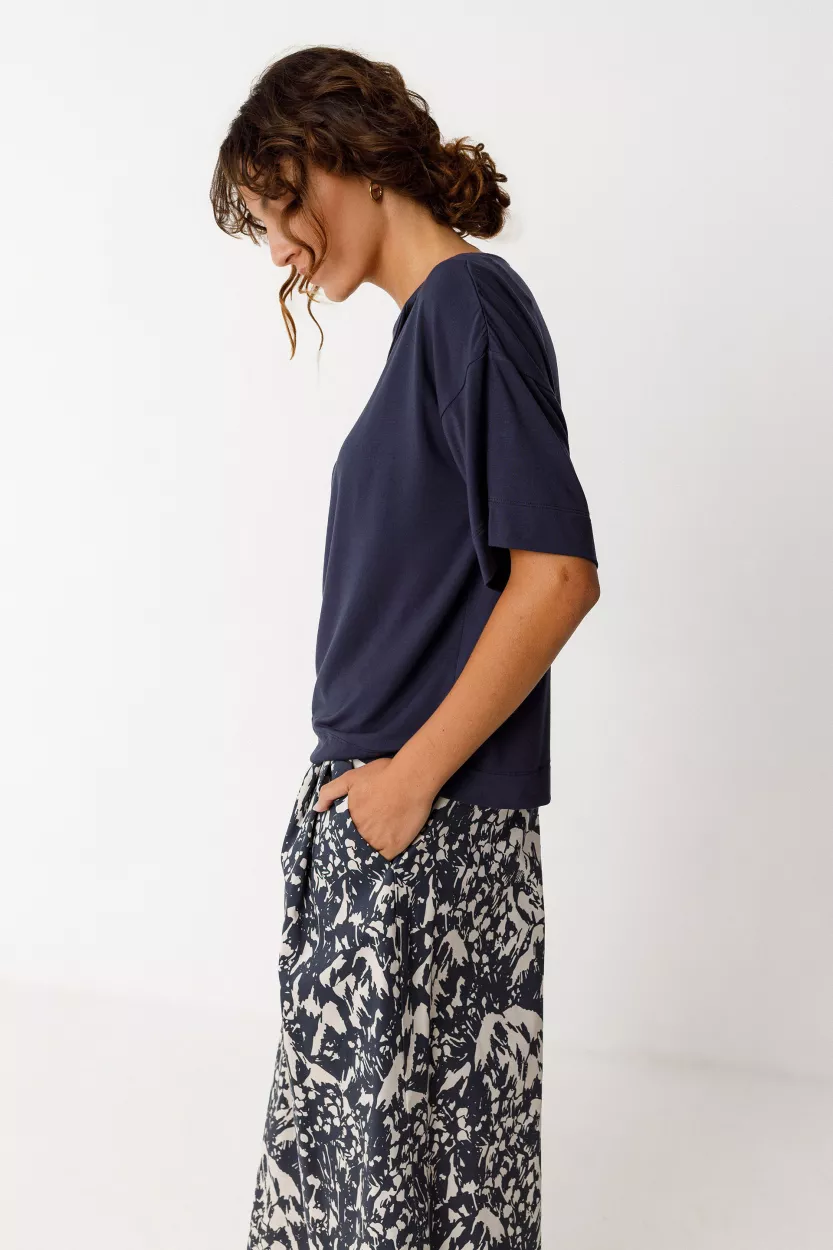 T-shirt AMARA bleu marine – vue 3