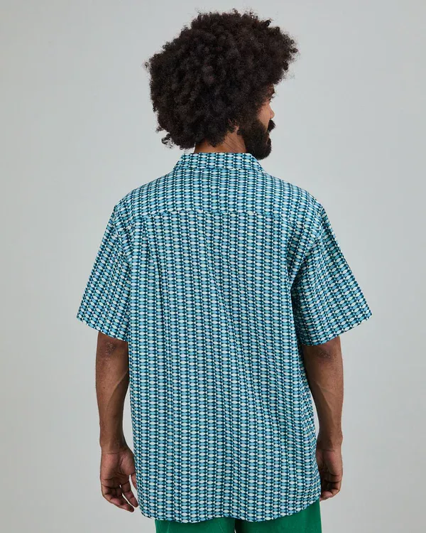 Chemise Homme Aloha SARDINAS bleue – vue 2