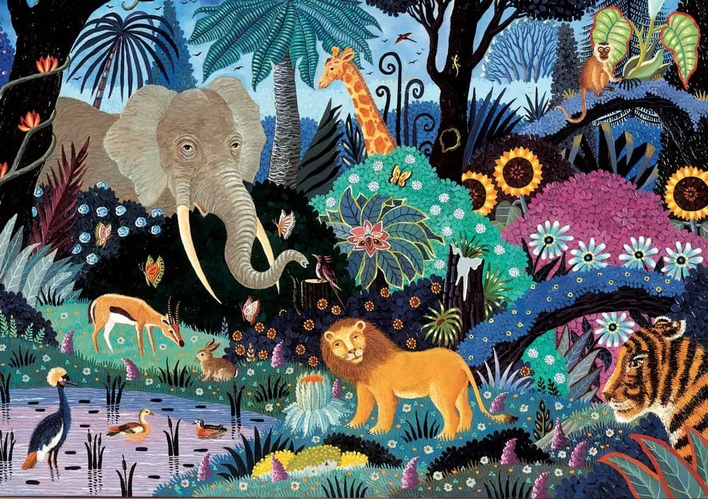 Puzzle en bois NUIT DANS LA JUNGLE 50 pièces – vue 3