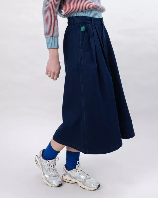 Jupe midi en jean Denim