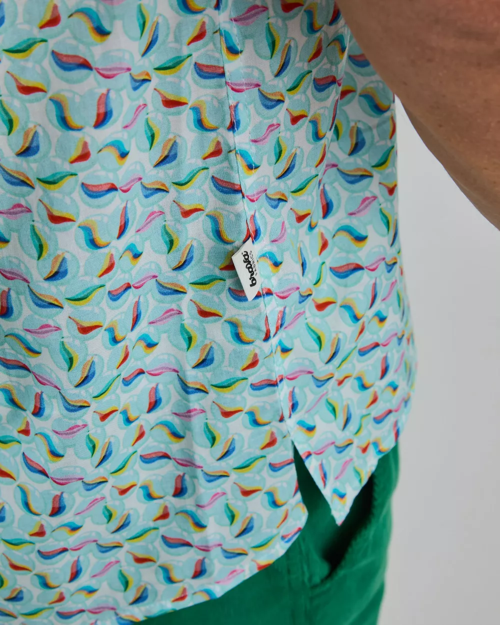 Chemise Homme Aloha MARBLES bleue – vue 7